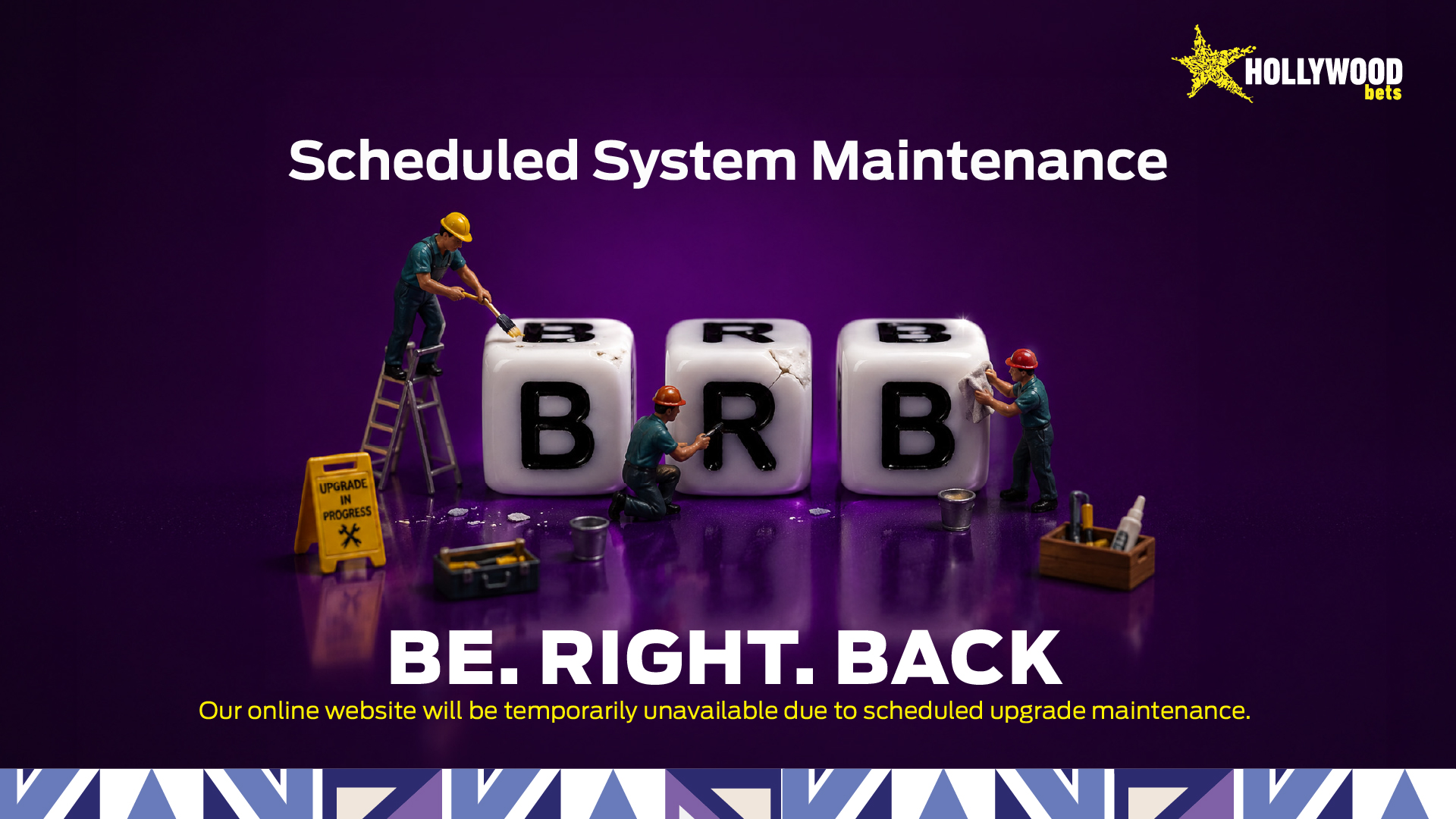 Hollywoodbets scheduled system maintenance notice